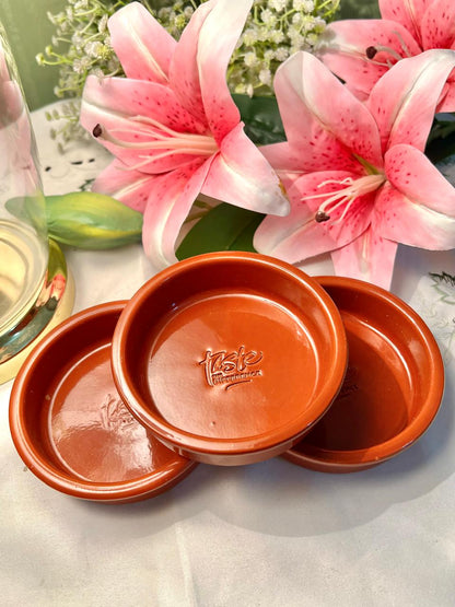 Terracotta Oven-Safe Ramekins – 3 Piece Set, 4 Inch