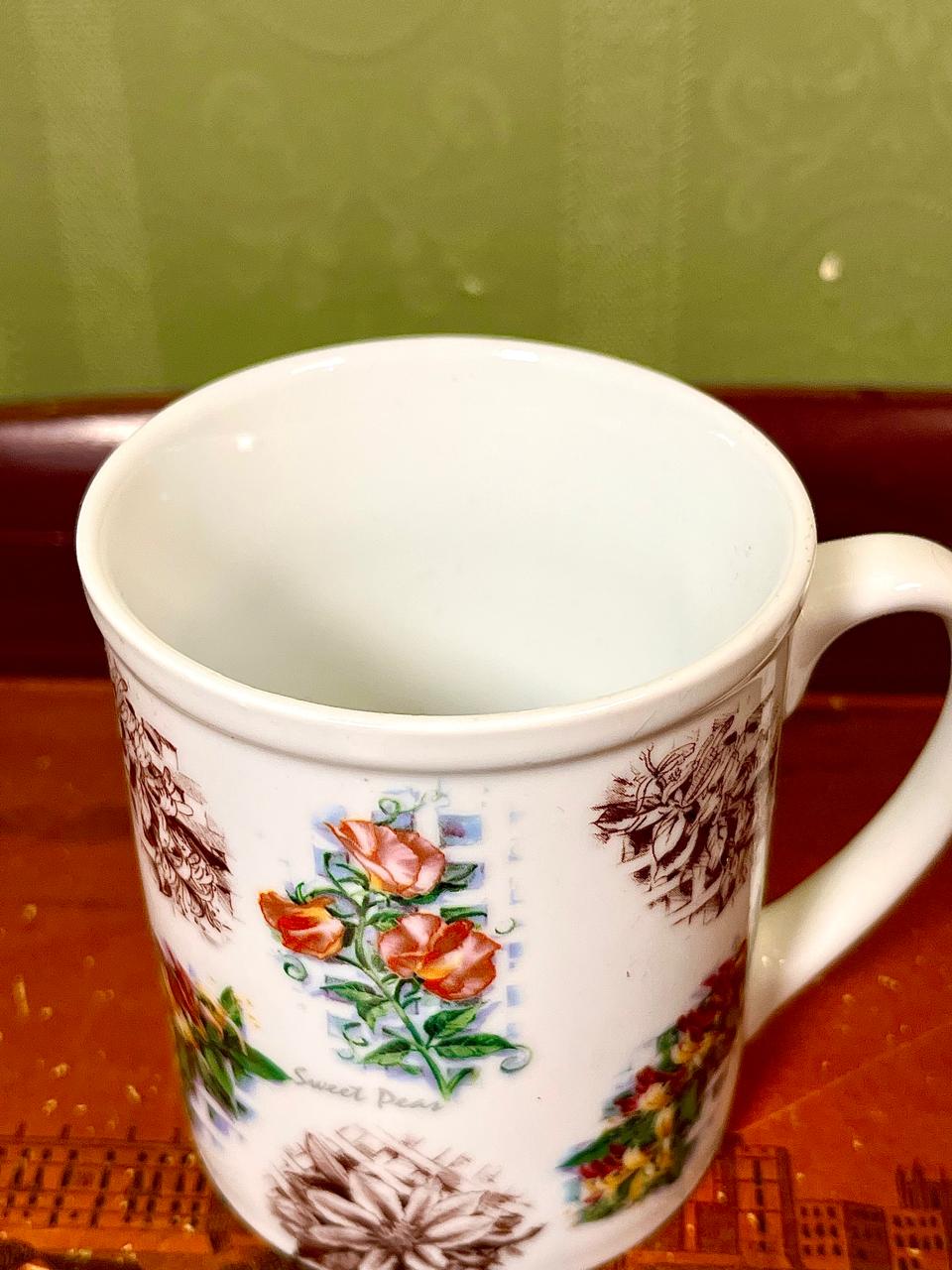 Oscar & Bromley Fine China Floral Mug 4" – Designed in England