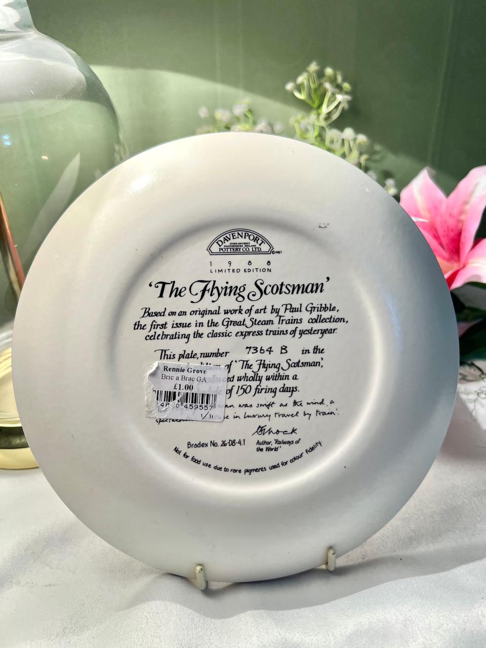 Davenport Flying Scotsman Train Wall Plate – 8 Inch