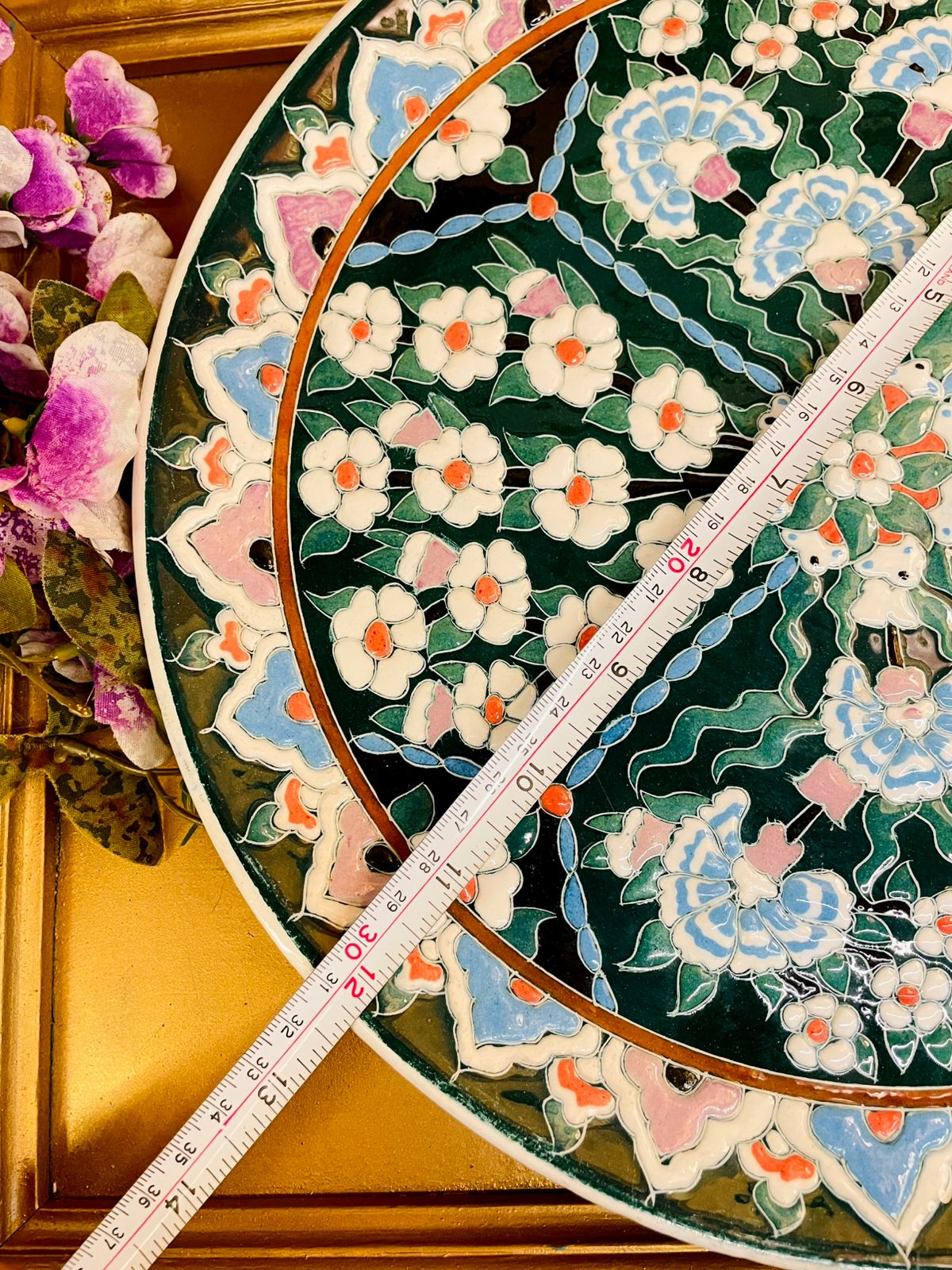 Handmade Turkish Kütahya Ceramic Wall Plate 12 in