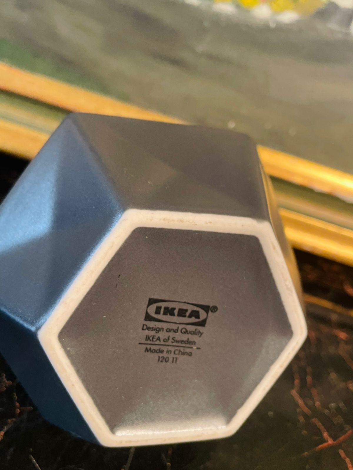 IKEA Matte Black Geometric Ceramic Vase ( 9cm )  – Modern Minimalist Décor. england