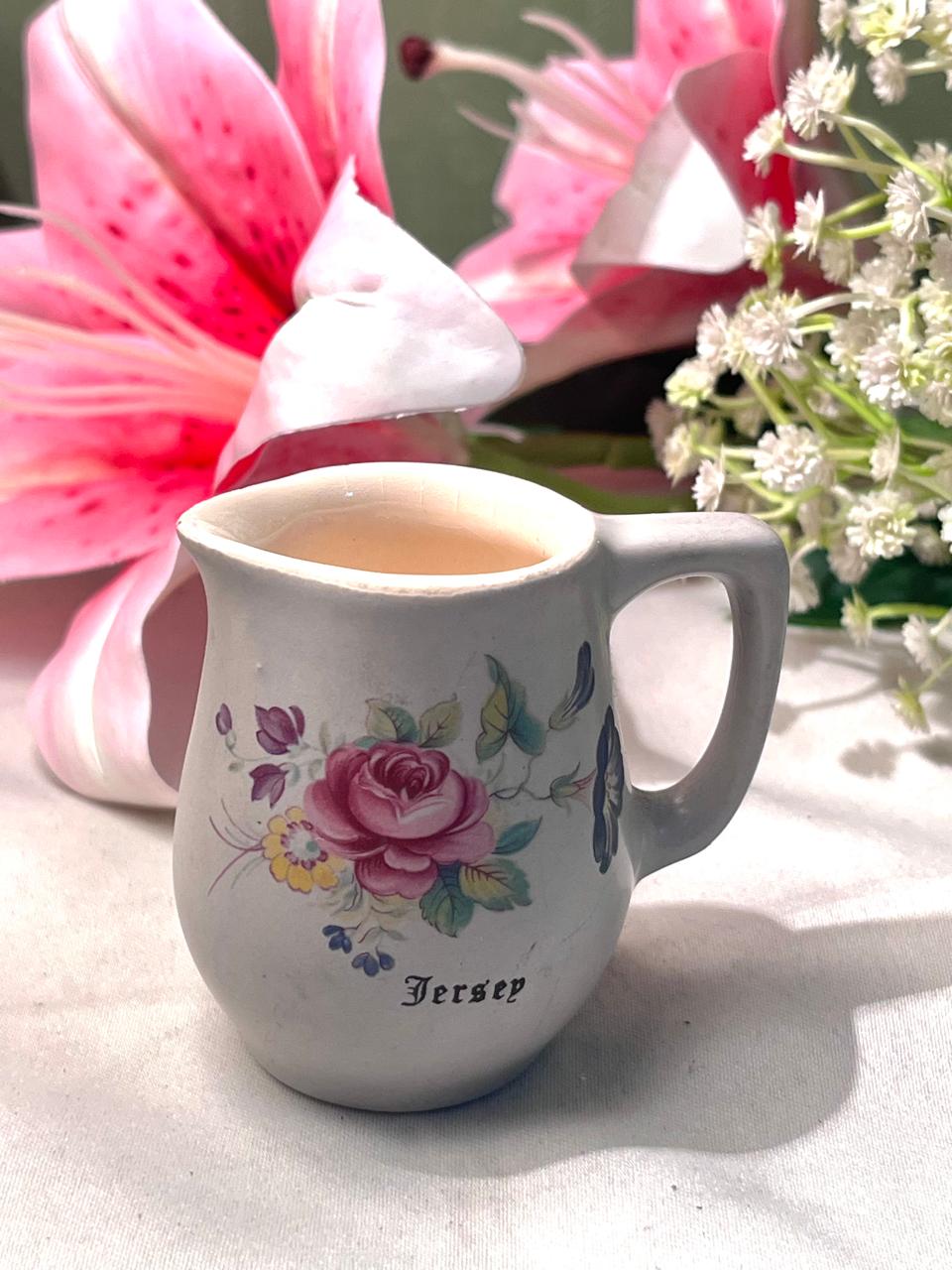 Jersey Floral Ceramic Creamer Jug 3.5 Inch