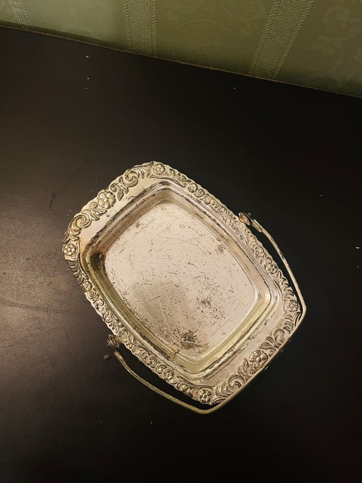 Vintage Silver Plated Handled Serving Tray