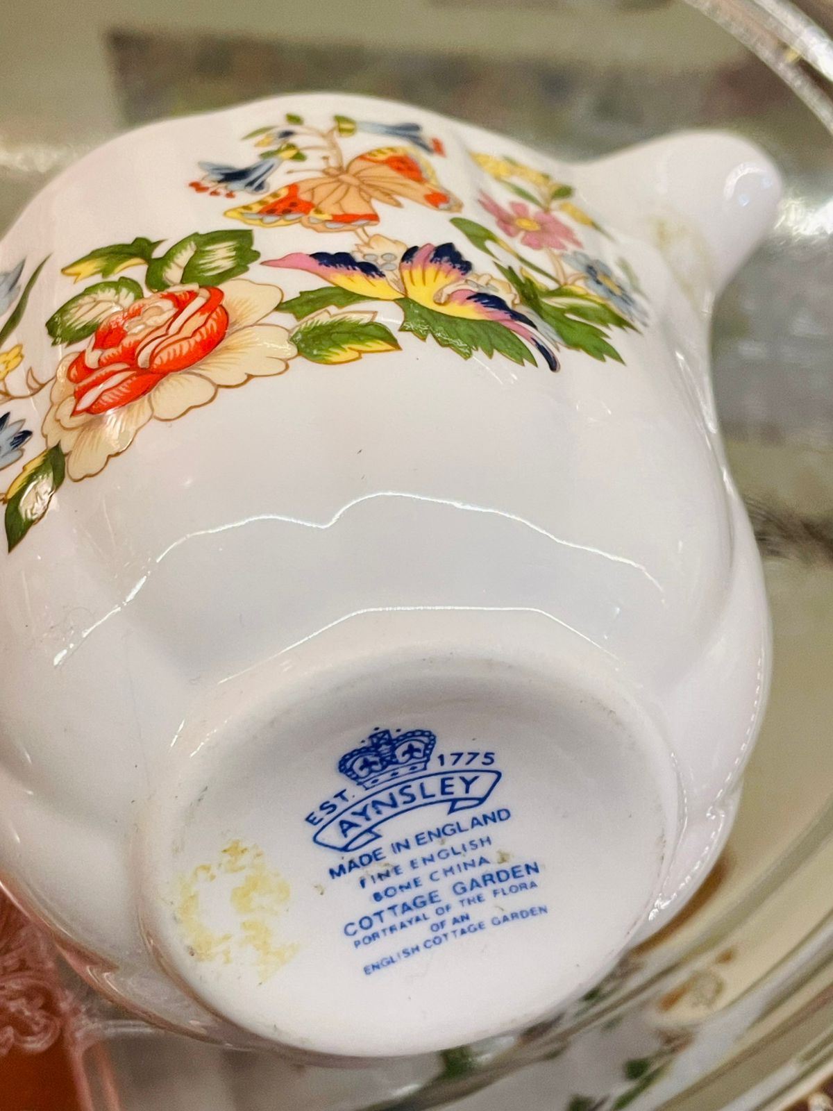 Aynsley Cottage Garden Cream Jug – Fine Bone China – Made in England