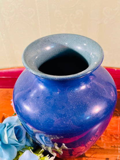 Cobalt Blue Ceramic Decorative Vase 7-Inch