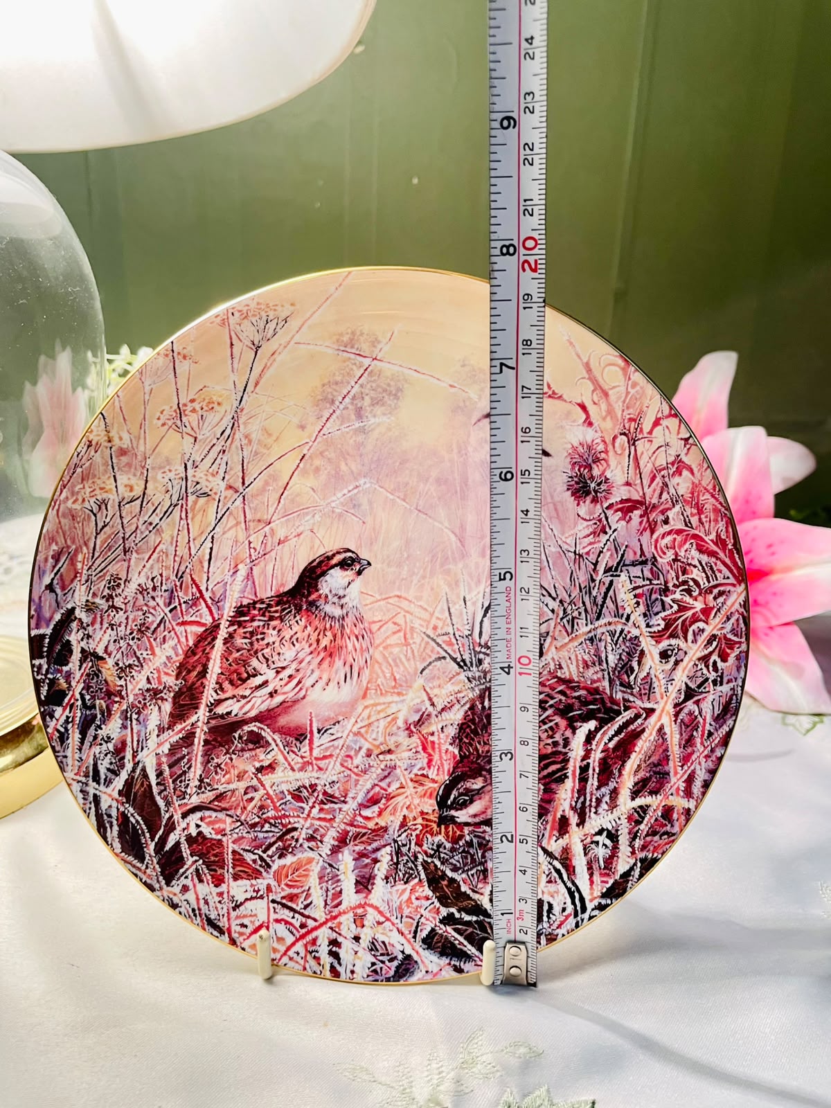 Wedgwood A Frosty Meadow Quail Plate – 8 Inch