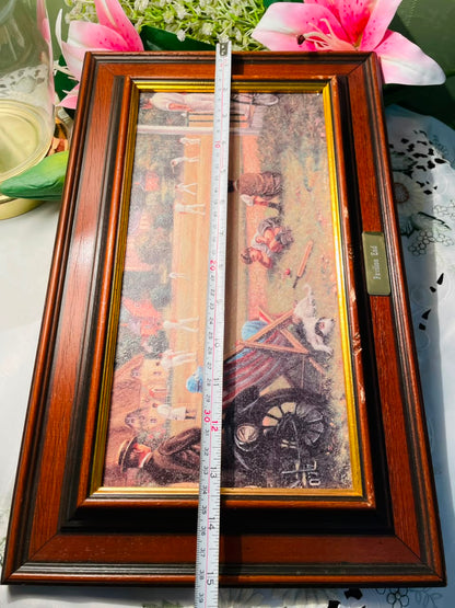 Pavilion End Cricket Framed Print Brown Frame Approx. 38 cm