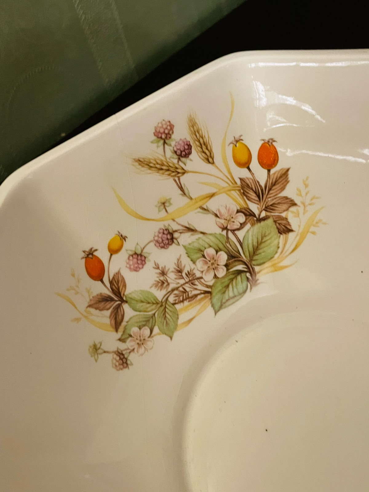 Royal Norfolk Floral Octagonal Serving Bowl 9 Inch England