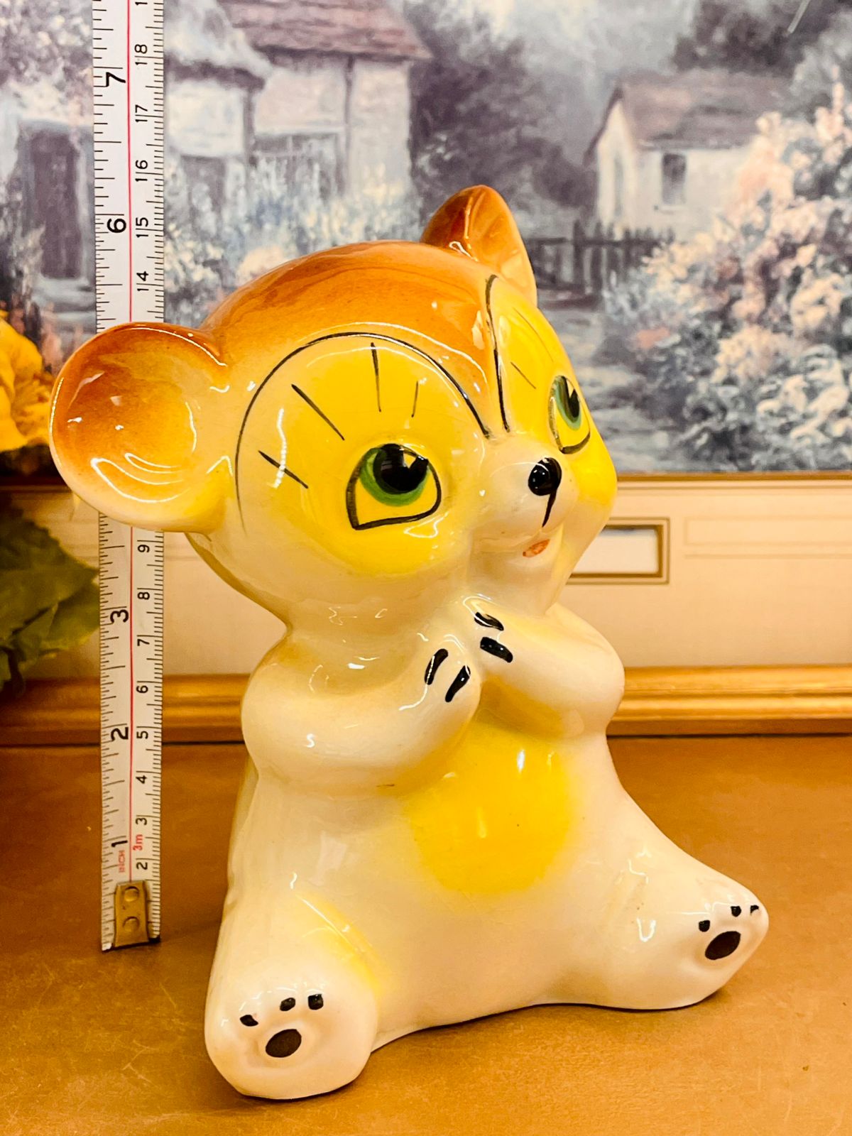 5.5 inches Vintage Ceramic Mouse Money Box Piggy Bank Ornament