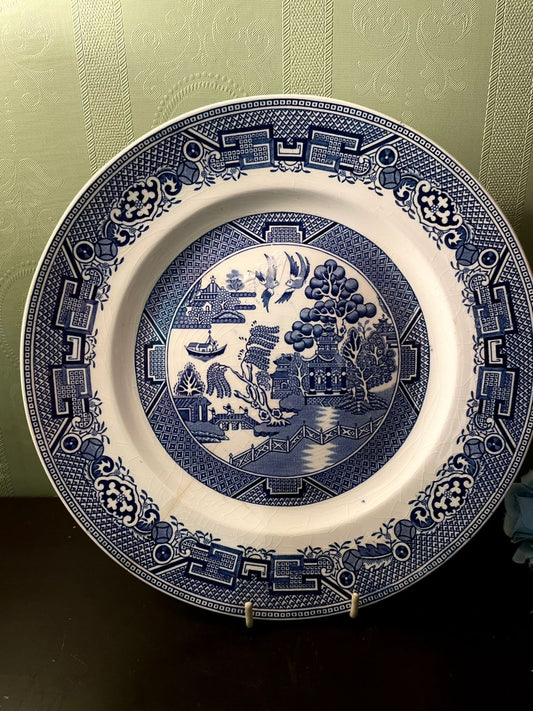 North Staffordshire Willow Ironstone Plate 9.5 Inch