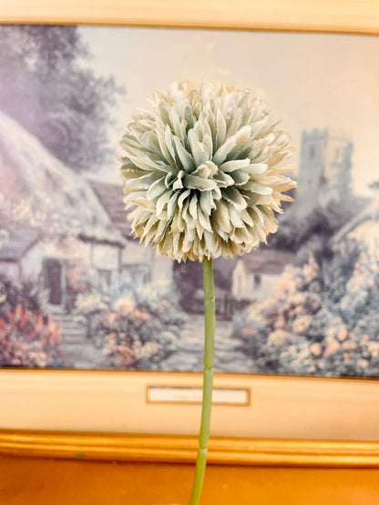 Cream Artificial Chrysanthemum Flower Stem 12"