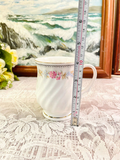 WM Stafford Floral Swirl Bone China Mug