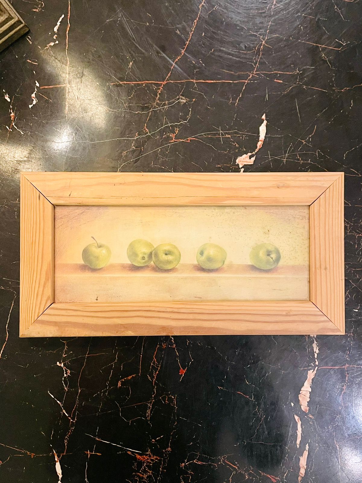 Set of 4 Framed Fruit Kitchen Wall Art Frames 12 inches