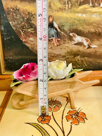 3d Floral Decor Piece, Bone China Floral Cart – Made in England