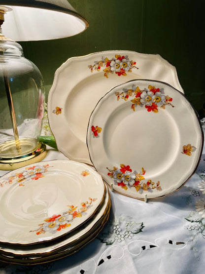 Alfred Meakin England Floral Plate & Platter Set