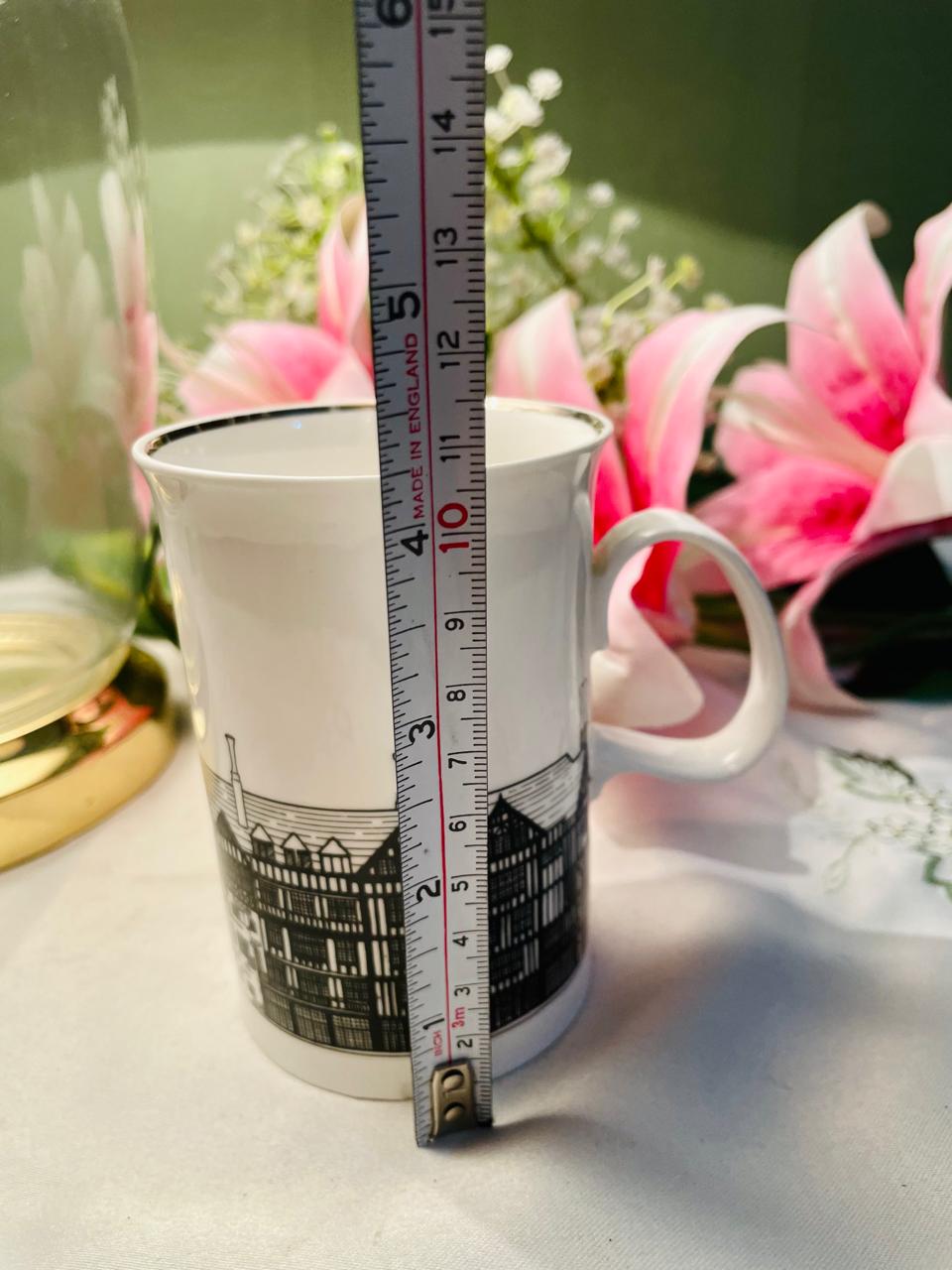Liberty of London Black & White Architectural Mug – 4.25 Inch
