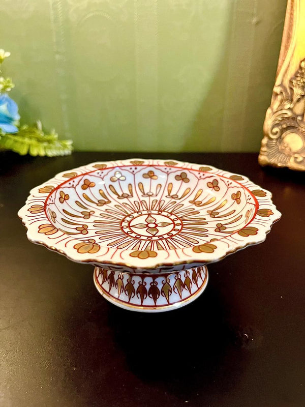 Vintage Medium Footed Porcelain Bowl