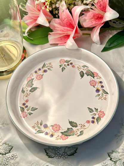 BHS Victorian Rose Floral Serving Platter 10.5 in Made in Britain