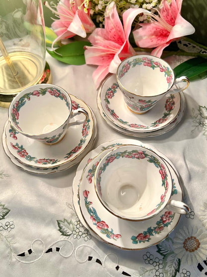 Argyle Bone China 9-Piece Floral Tea Set Made in England