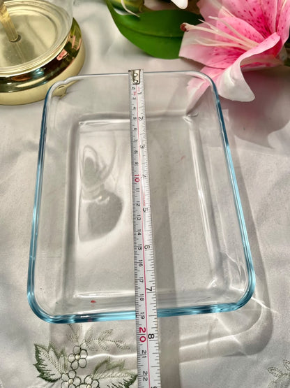 Vintage Pyrex Clear Crystal Rectangular Serving Casserole Dish 19 cm