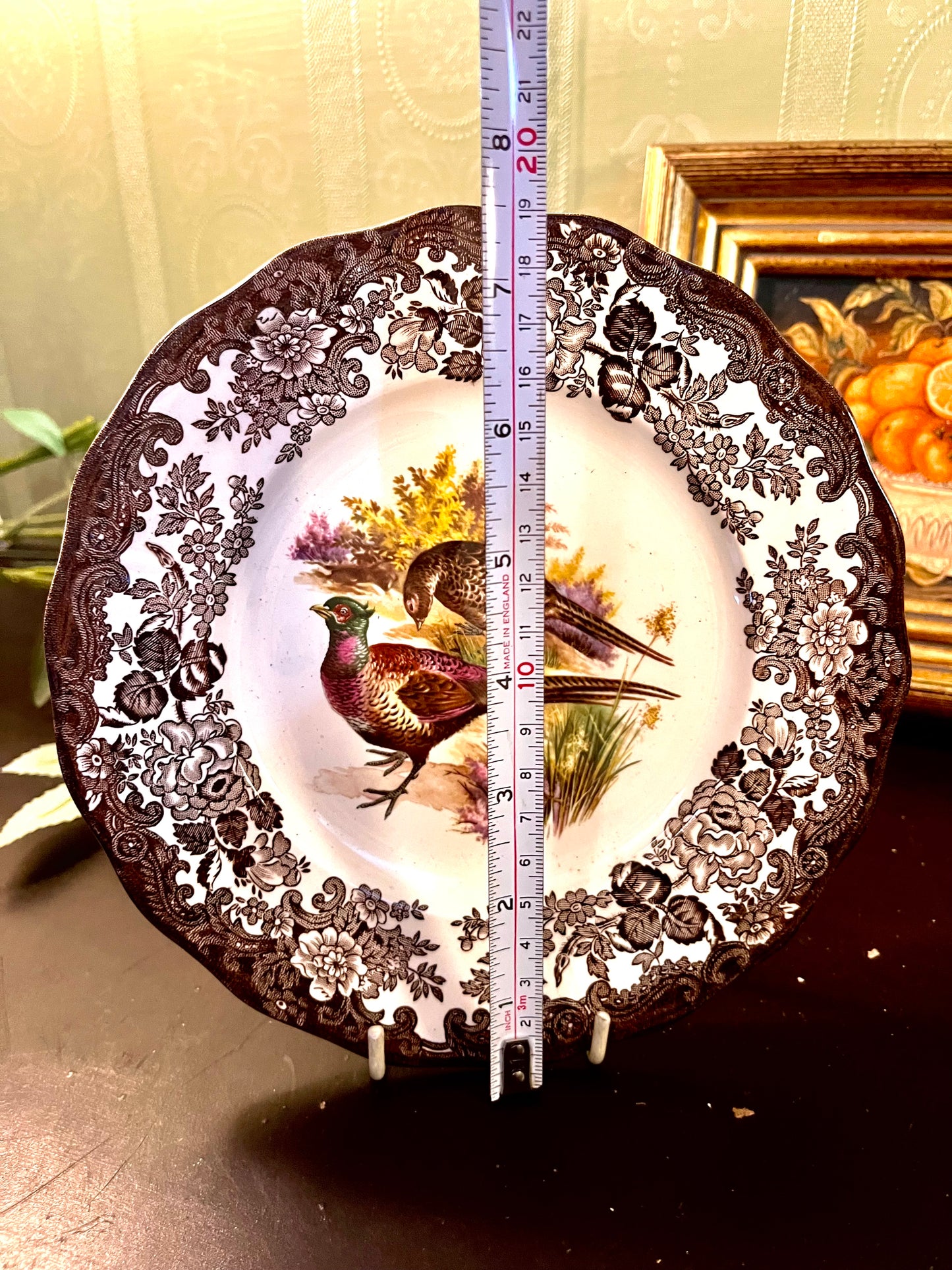 Palissy Game Series Pheasant Decor Plate Vintage Worcester England