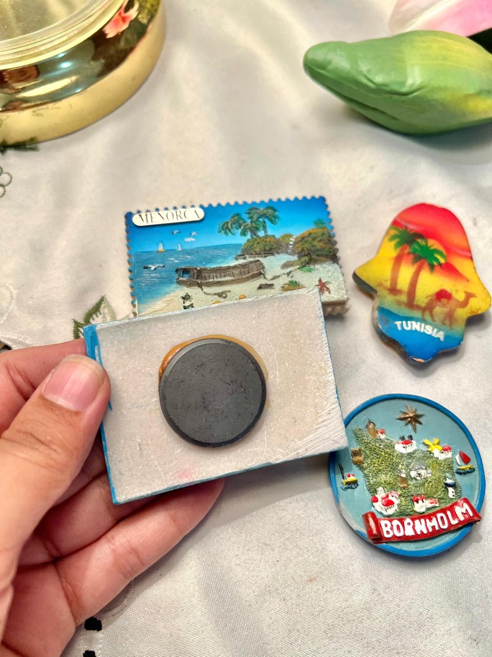 Coastal Travel Magnet Souvenir  Collection – Menorca & Scenic Decor – 4 Pcs
