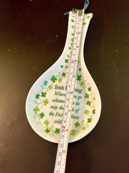 Irish Blessing Ceramic Spoon Rest