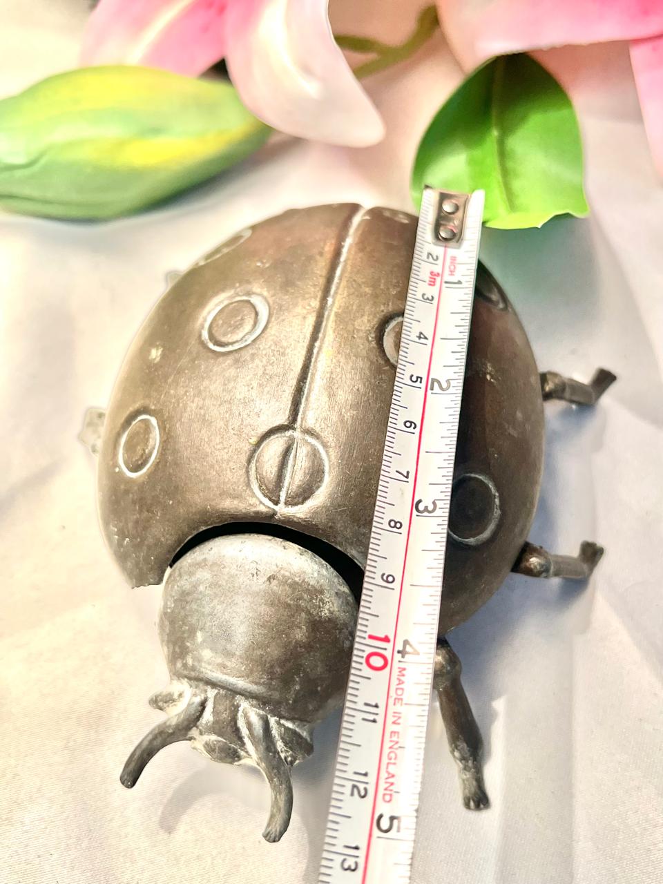 Vintage Brass  Ladybird Figurine 13 cm