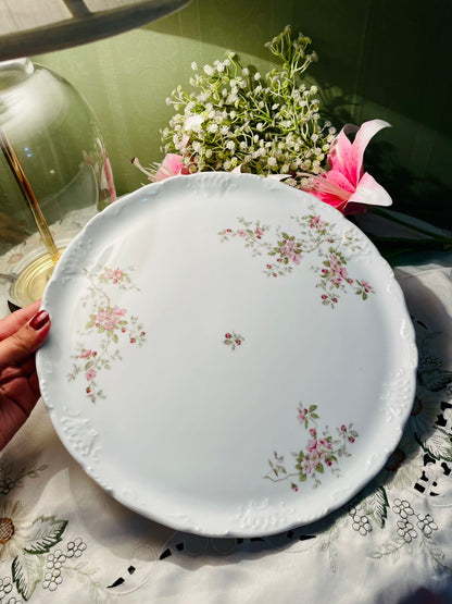 Limoges France Floral Porcelain Serving Platter 30 cm
