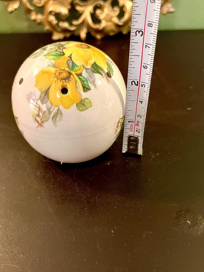 Floral Hanging Ceramic Pomander Ornament