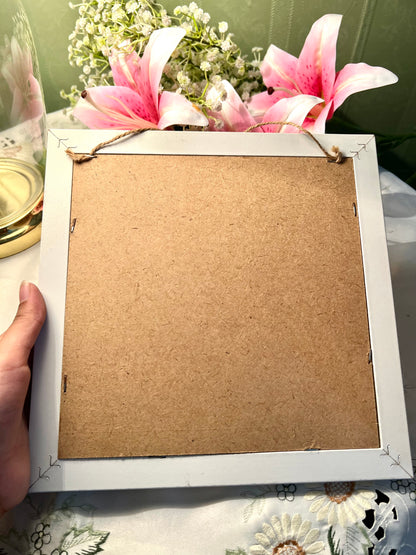 Home Sweet Home Floral Bird Wall Art Frame 25cm