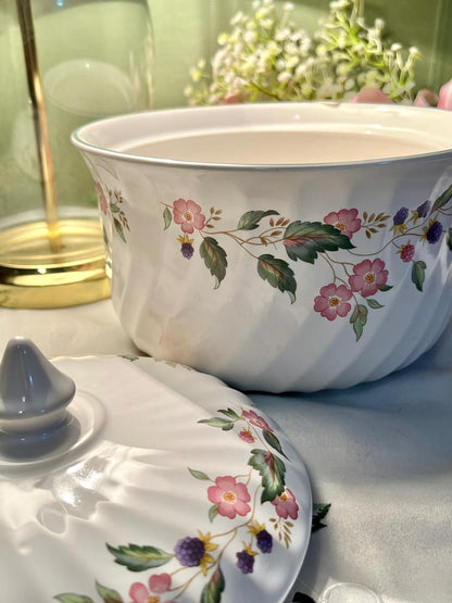 BHS Victorian Rose Covered Serving Bowl 9 in Made in Britain