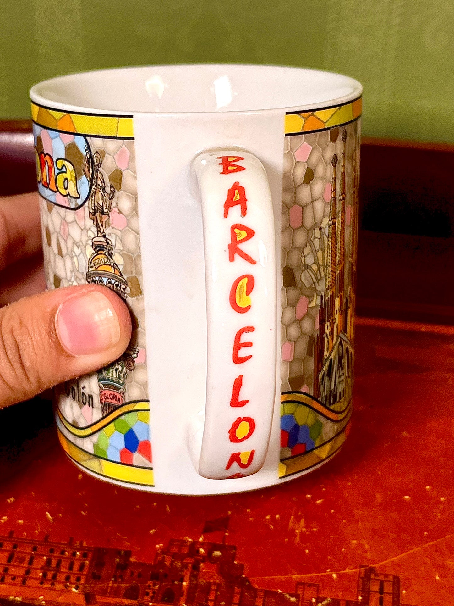 Barcelona Parc Güell Colón Colourful Souvenir Mug