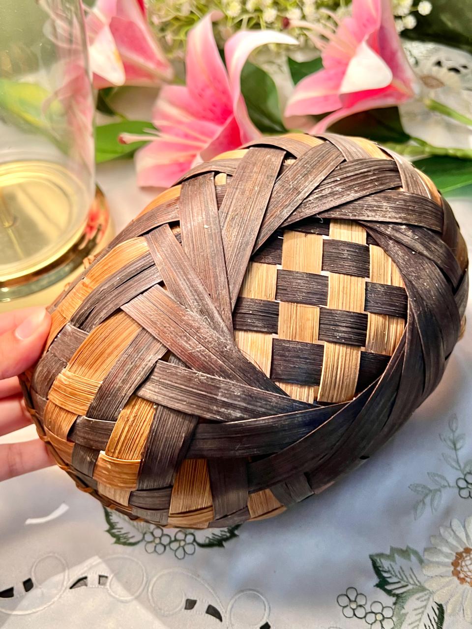 Woven Oval Serving Basket Approx. 24 cm