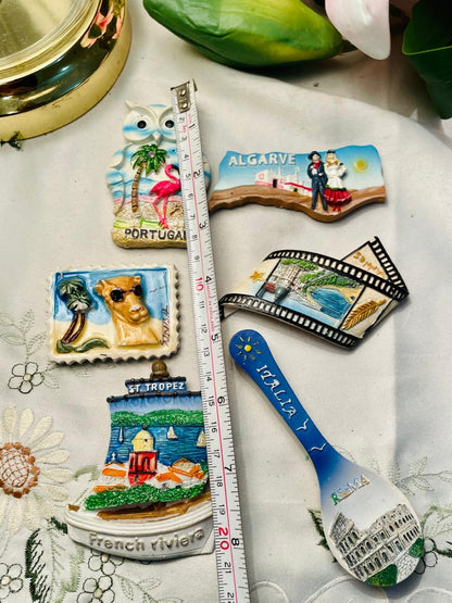 European Travel Souvenir Magnet  Pieces Set of 6