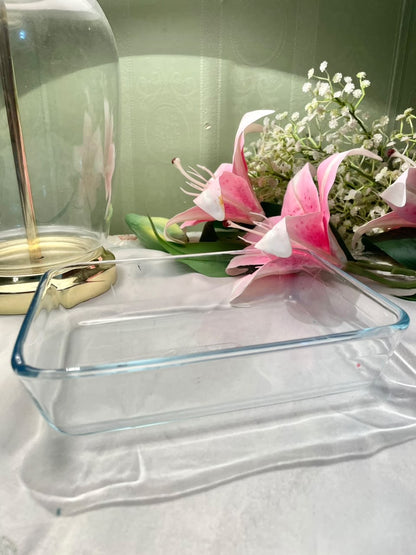 Vintage Pyrex Clear Crystal Rectangular Serving Casserole Dish 19 cm