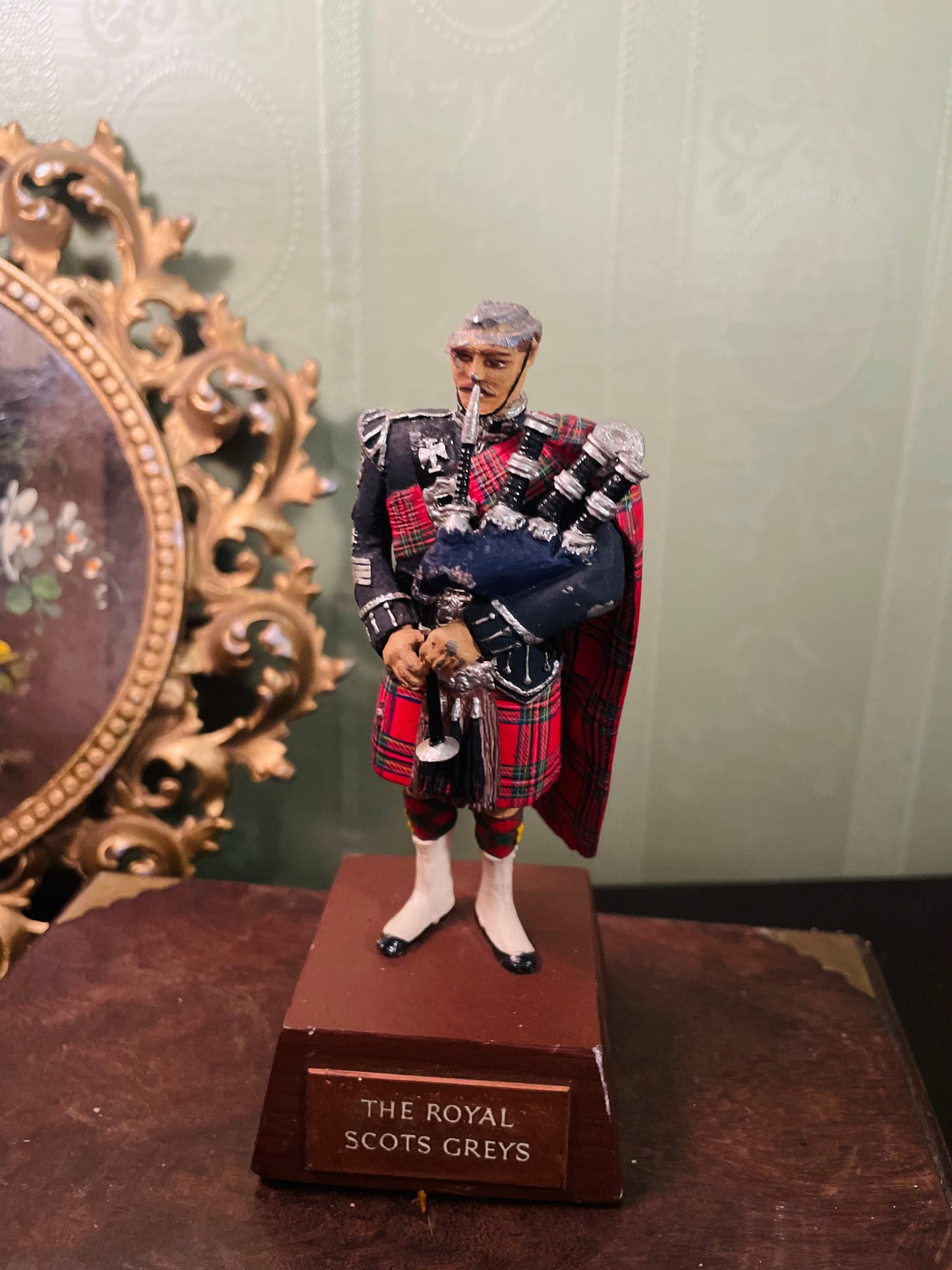 The Royal Scots Greys Piper Soldier Figurine Ornament