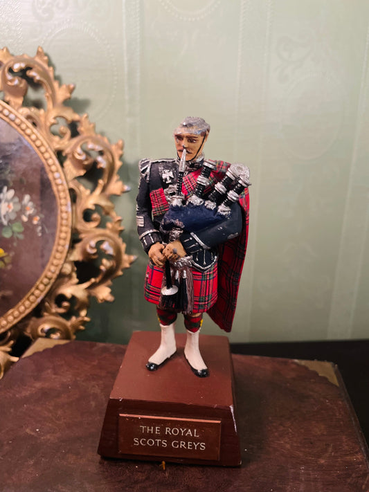 The Royal Scots Greys Piper Soldier Figurine Ornament