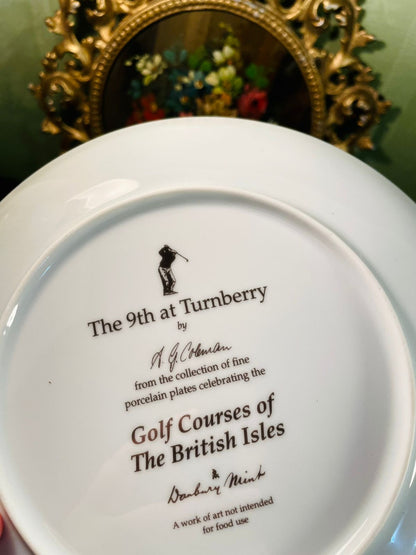 The 9th at Turnberry Golf Course Porcelain Decor Plate – A.G. Hobson