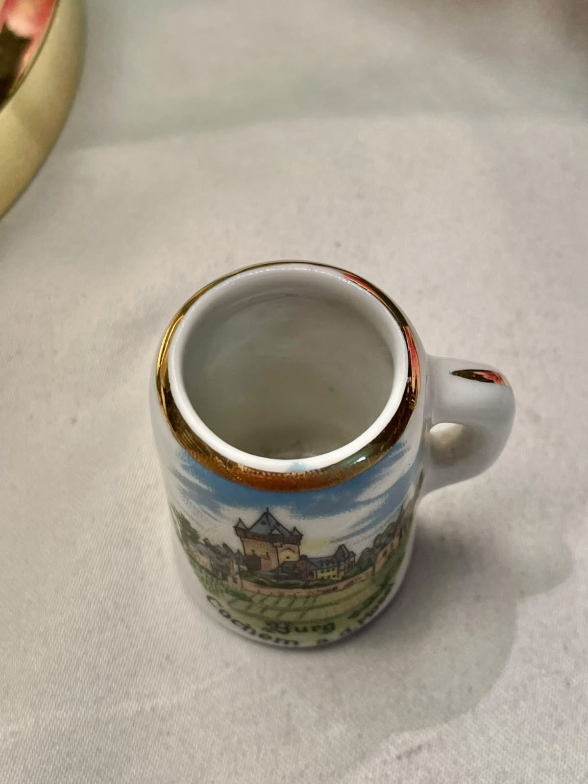 Reutter Germany Cochem Castle Souvenir Mini Mug, 2 in