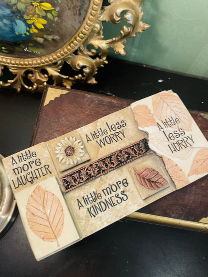 Inspirational Quote Wall Plaque Rustic Kindness Laughter Decor