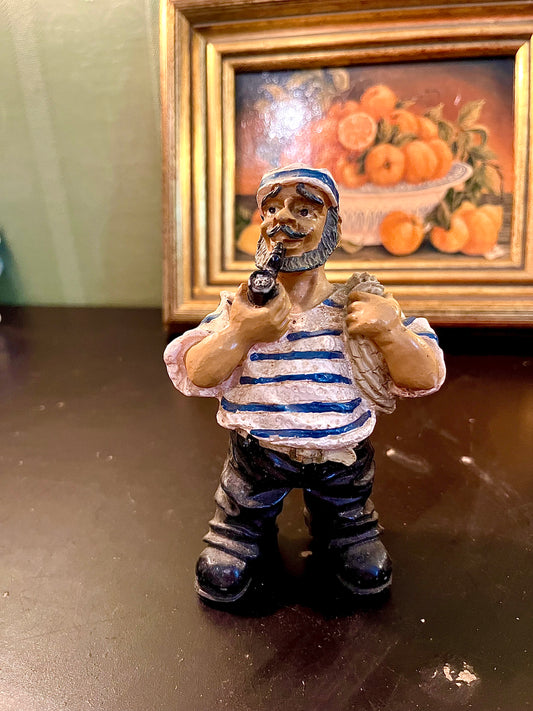 Sailor Fisherman Figurine – Nautical Decorative Ornament