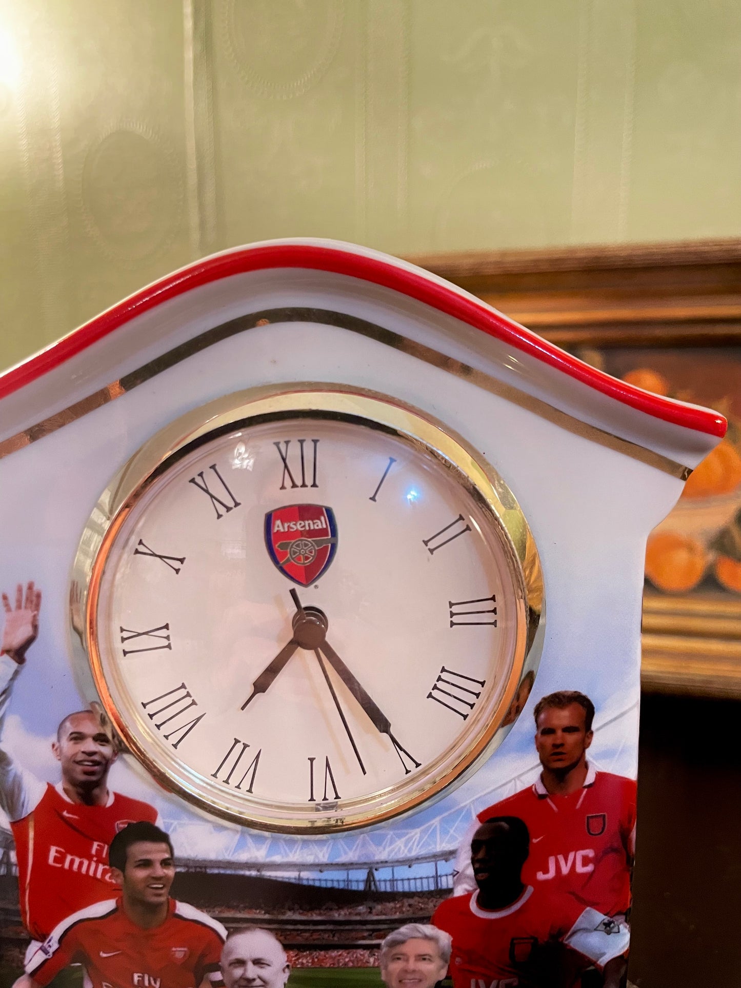 Arsenal Football Club Ceramic Mantel Clock 7 Inch