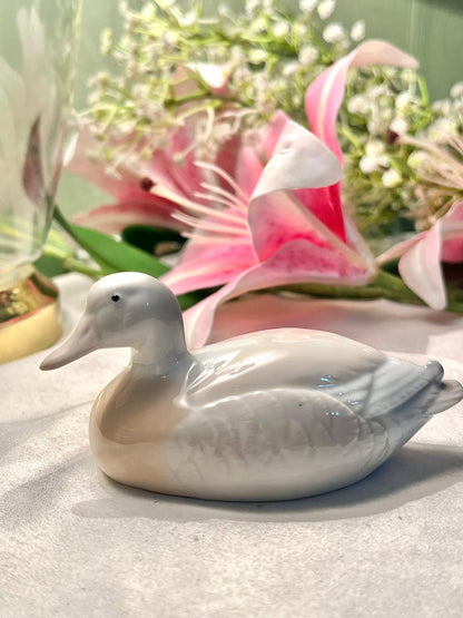 White Duck Ceramic Figurine Glossy Finish 10cm - 1 Piece