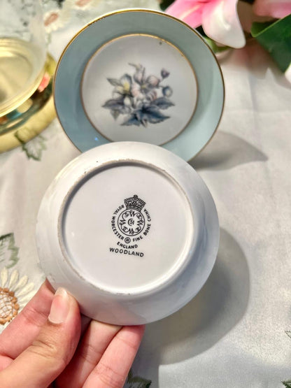 Royal Worcester Woodland Fine Bone China Floral Dishes Set of 2 10 cm
