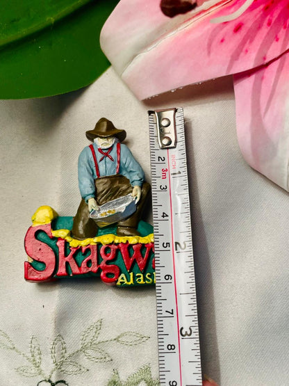Fridge Magnet Skagway Alaska Gold Prospector Souvenir Magnet 6cm