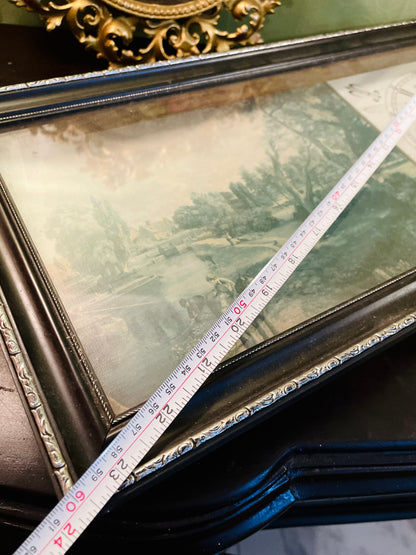 RARE FIND Lefming Picture Wall Clock 24 Inch Landscape Frame
