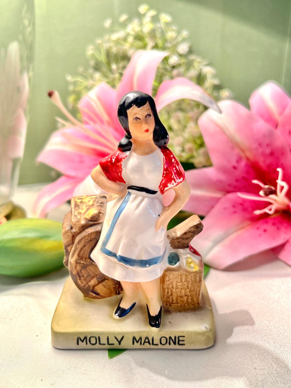 Vintage Molly Malone Ceramic Figurine – Irish Dublin Fishmonger Ornament
