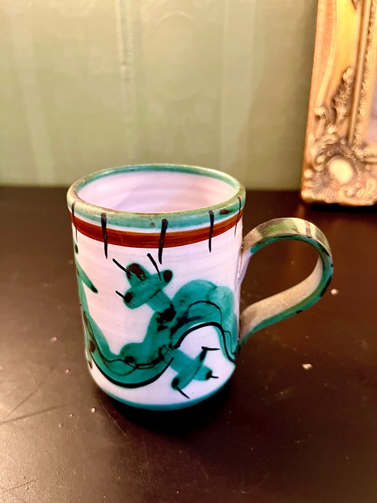 Hand Painted Mouse Ceramic Coffee Mug 4 Inch