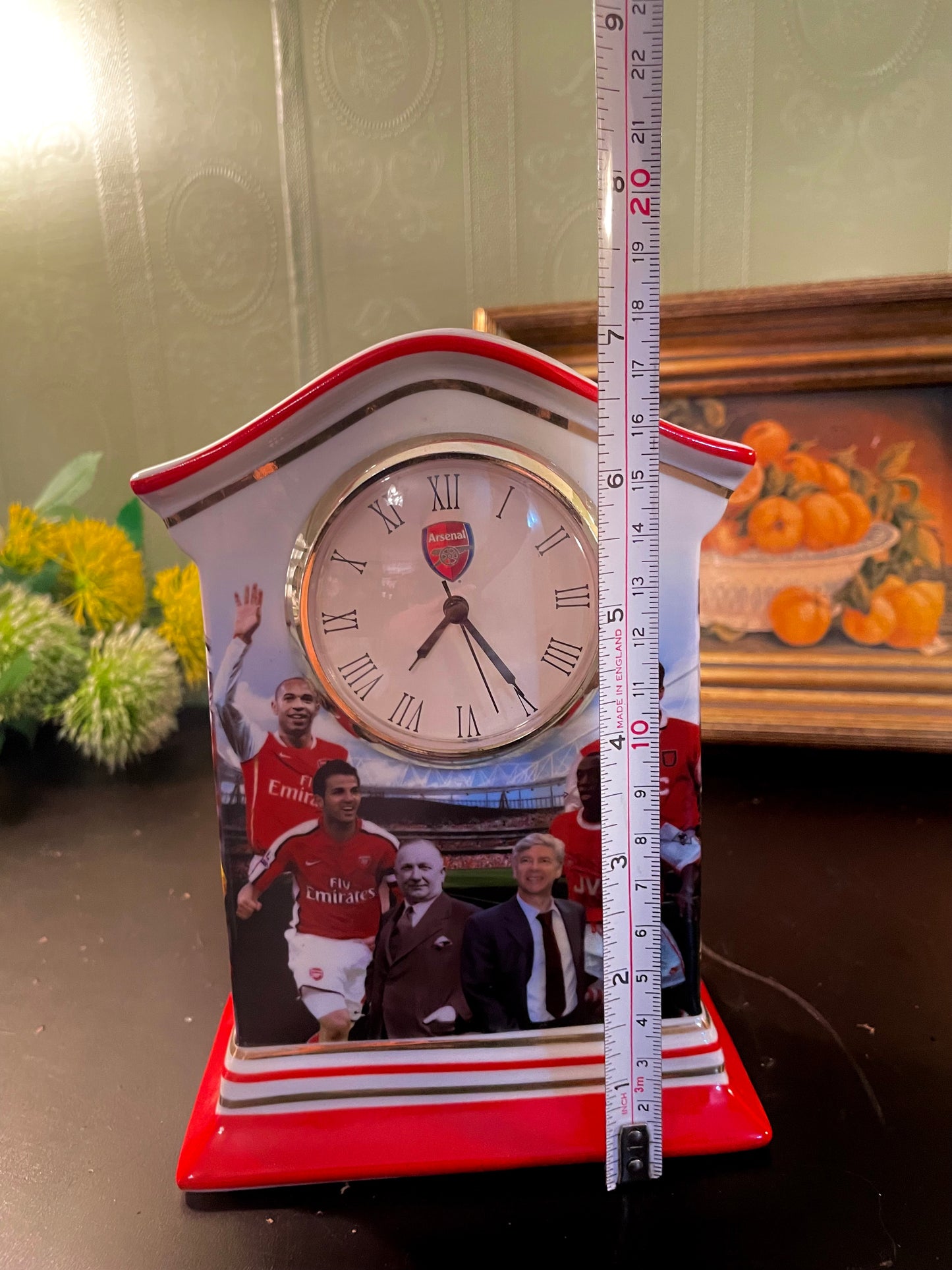 Arsenal Football Club Ceramic Mantel Clock 7 Inch